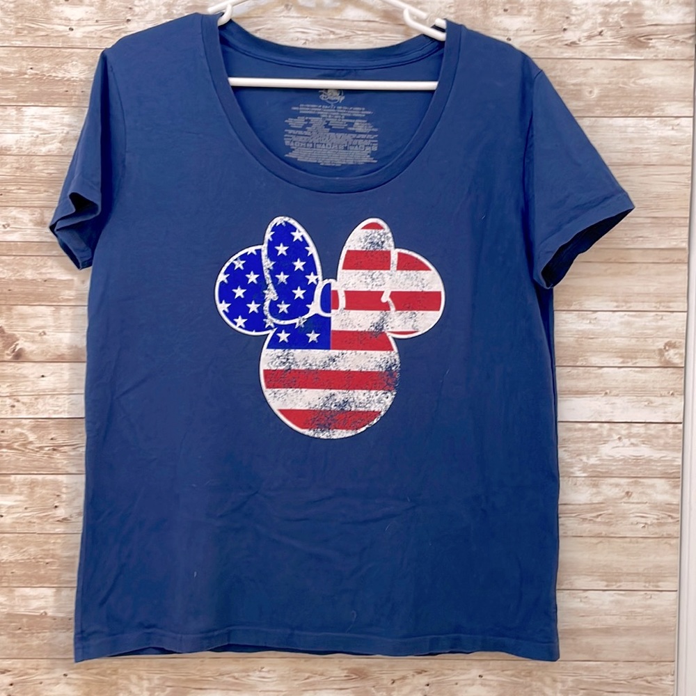 Women’s Disney, Minnie, mouse, patriotic T-shirt, size large